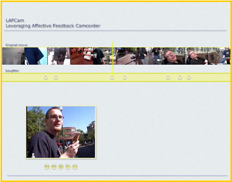 Screenshot of the video application